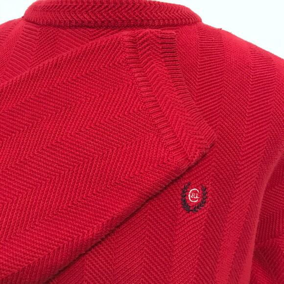 Chaps Ralph Lauren Vintage Red Hand Framed Sweater Men L - Picture 3 of 9